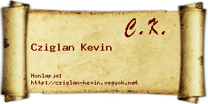 Cziglan Kevin névjegykártya
